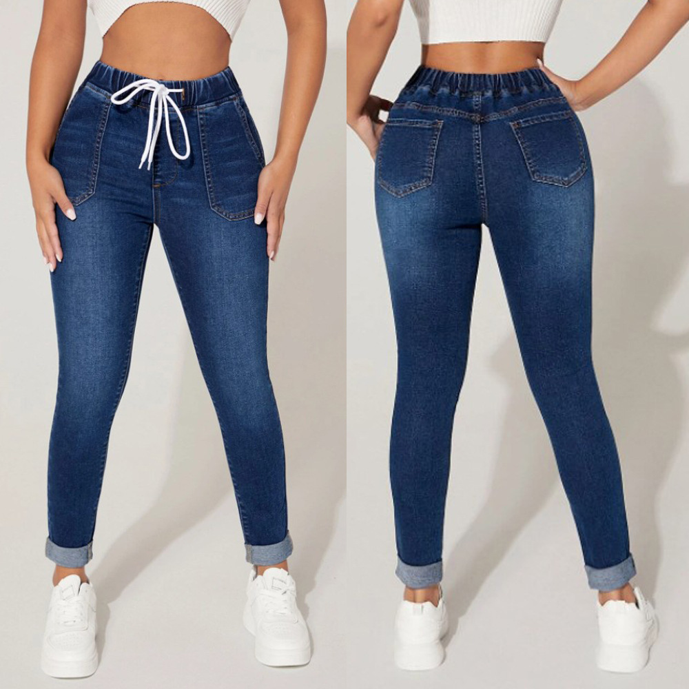 Skinny Jeans Elastic Waist