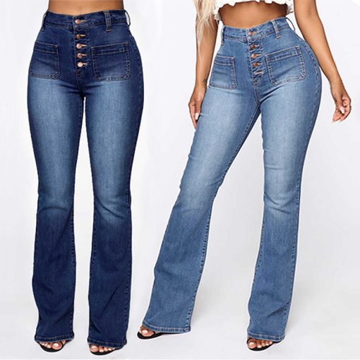 Plus Size Washed Jeans Women